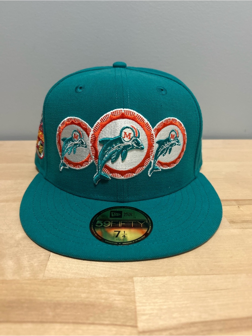 Miami Dolphins x John Geiger Misplaced Series New Era Fitted Cap Size 7 1/4 NEW